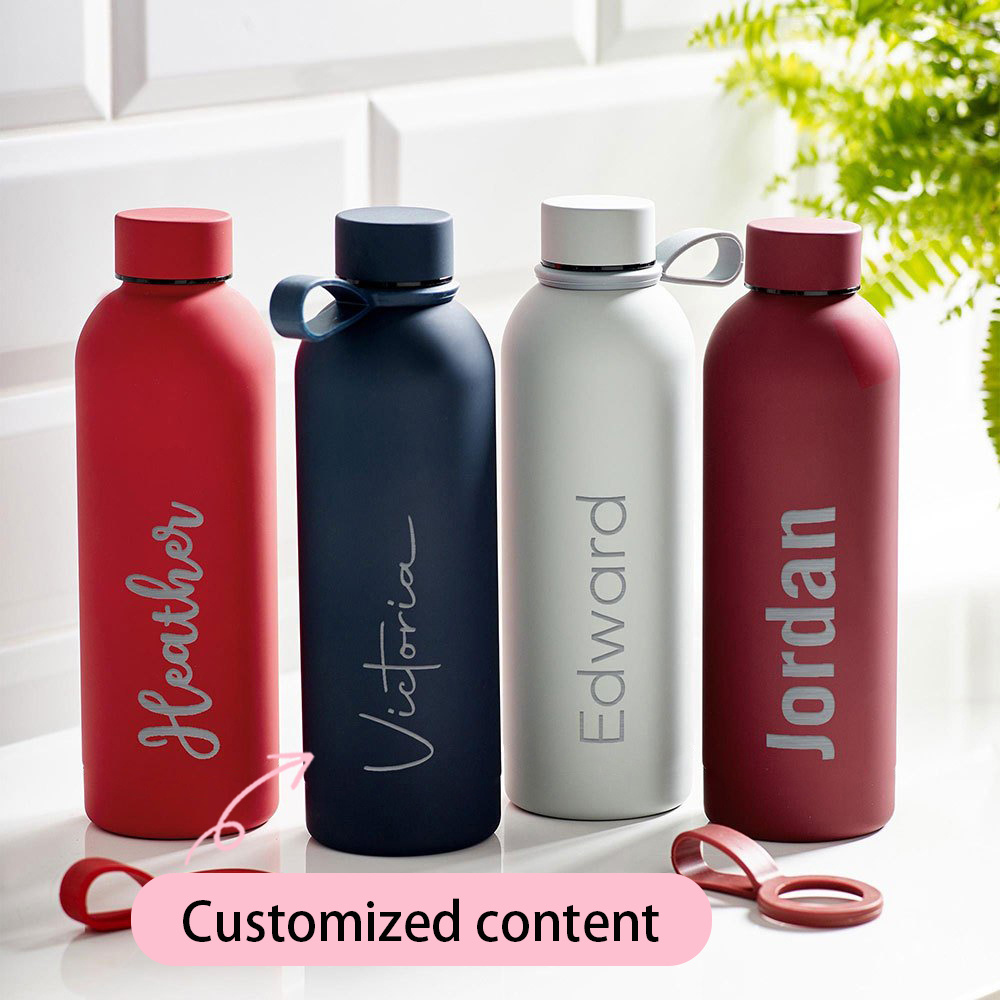 Sports Water Bottle Insulated - Personalized Engraved Name Stainless Steel Water
