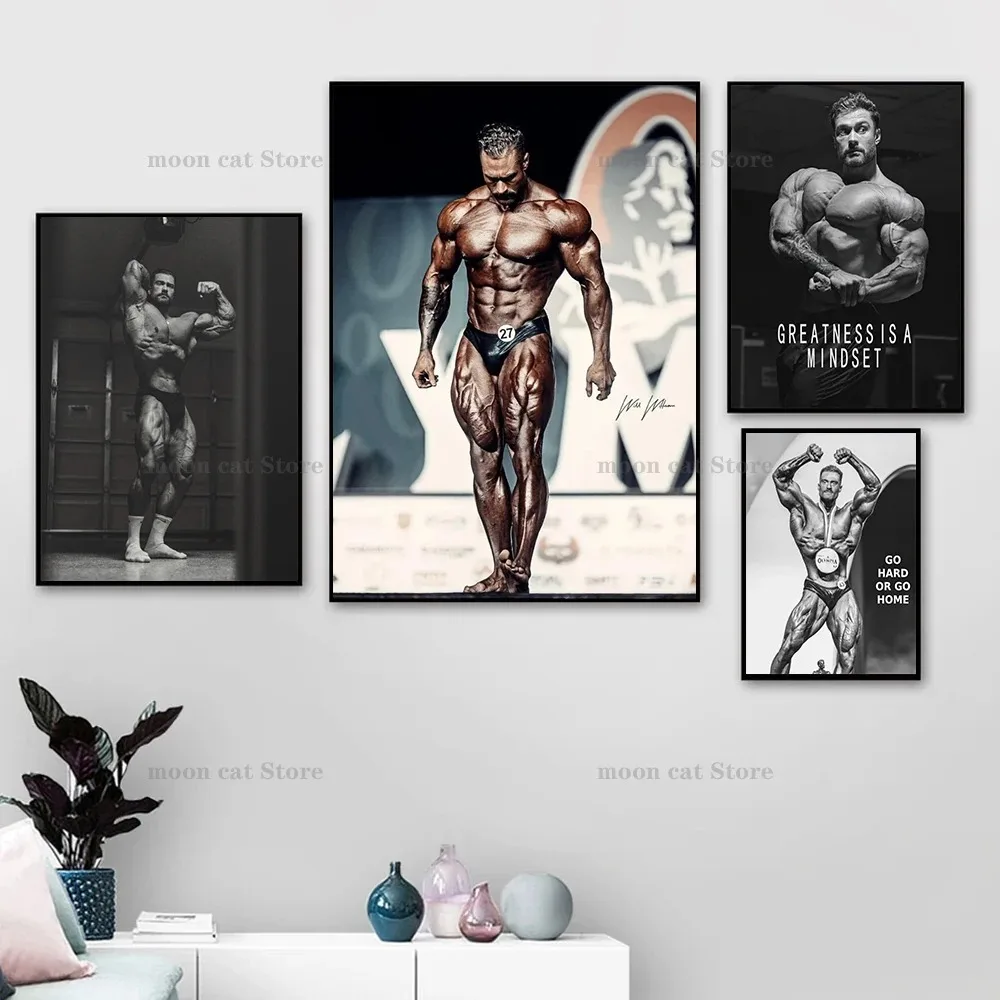Sports Equipment Poster - Canvas Painting Chris Bumstead Bodybuilder Fitness