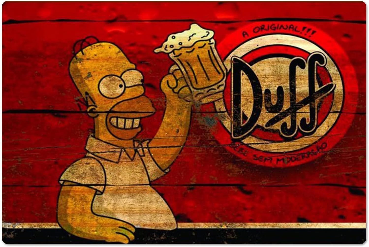 Sports Equipment Poster - Retro Metal Poster Homer Duff Beer