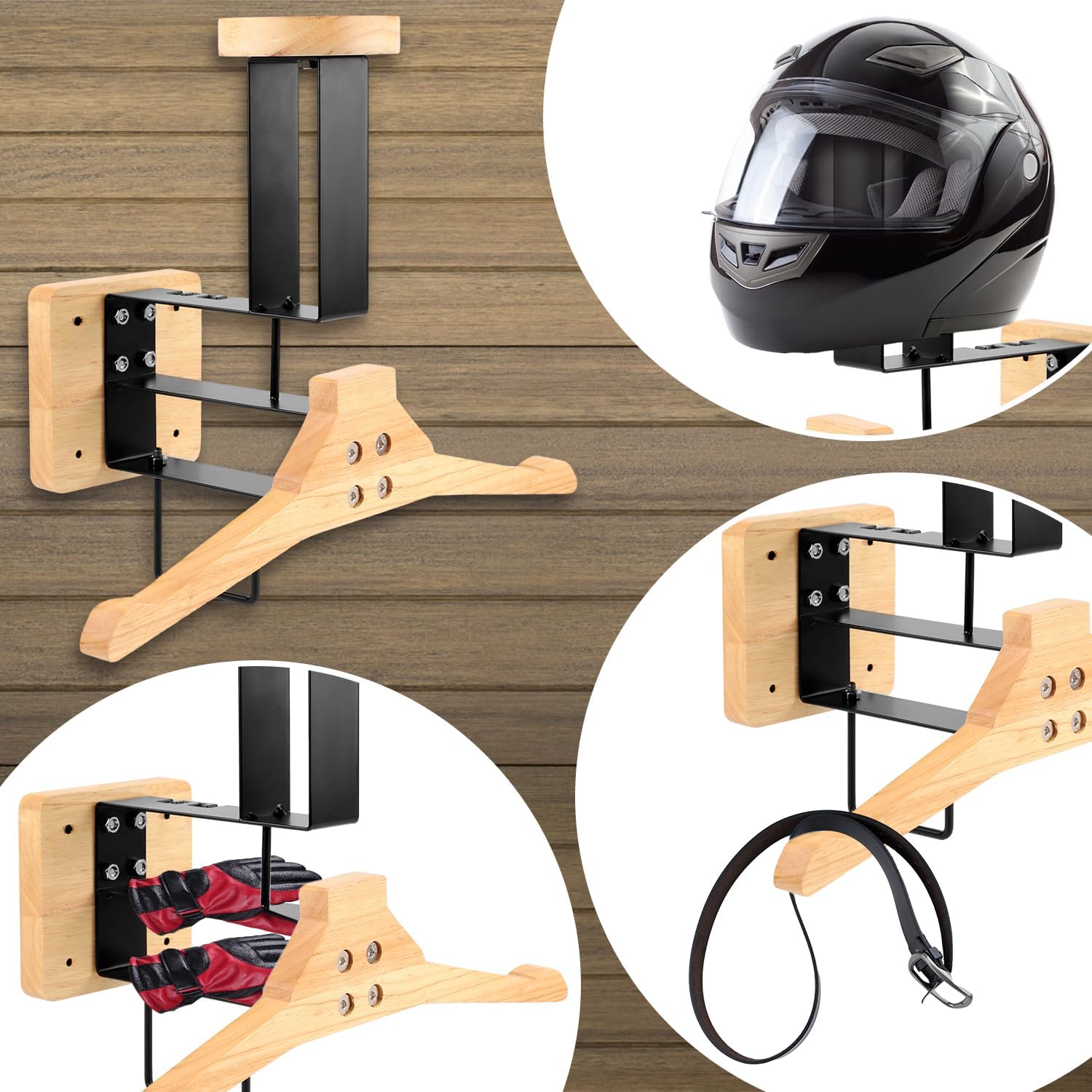 Wood Motorcycle Helmet Holder  - Sports Equipment Rack ulasan dan harga