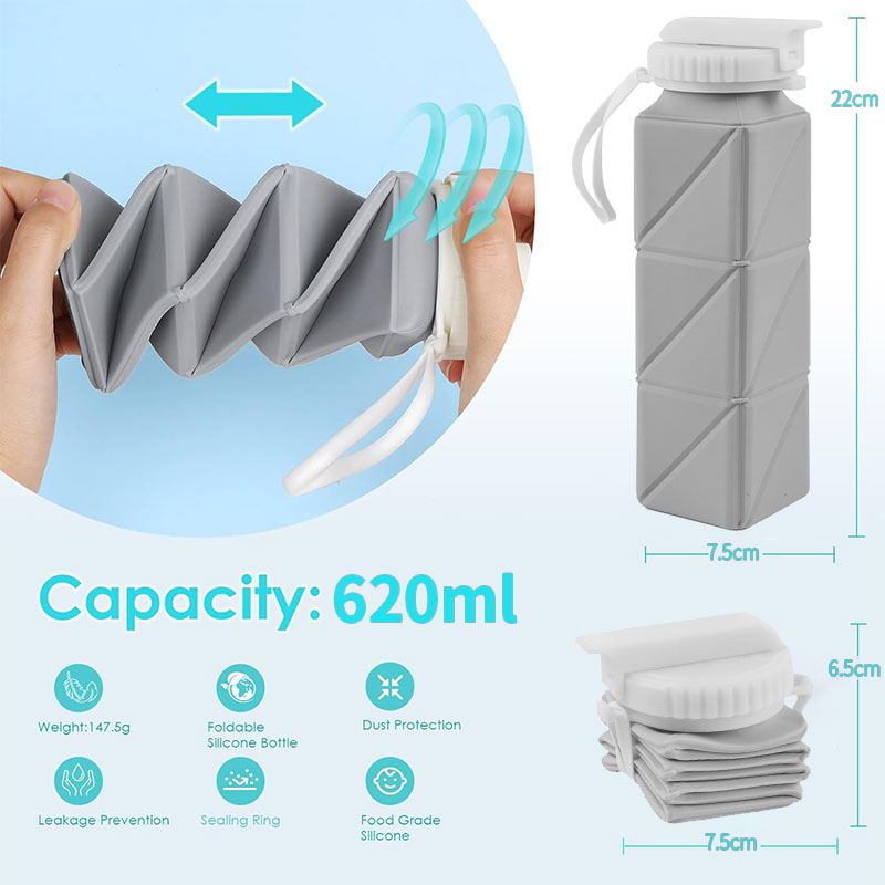620ml Collapsible Water Bottle - Sports Water Bottle Insulated ulasan dan harga