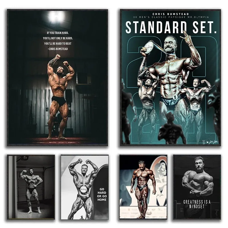 Canvas Painting Chris Bumstead - Sports Equipment Poster ulasan dan harga