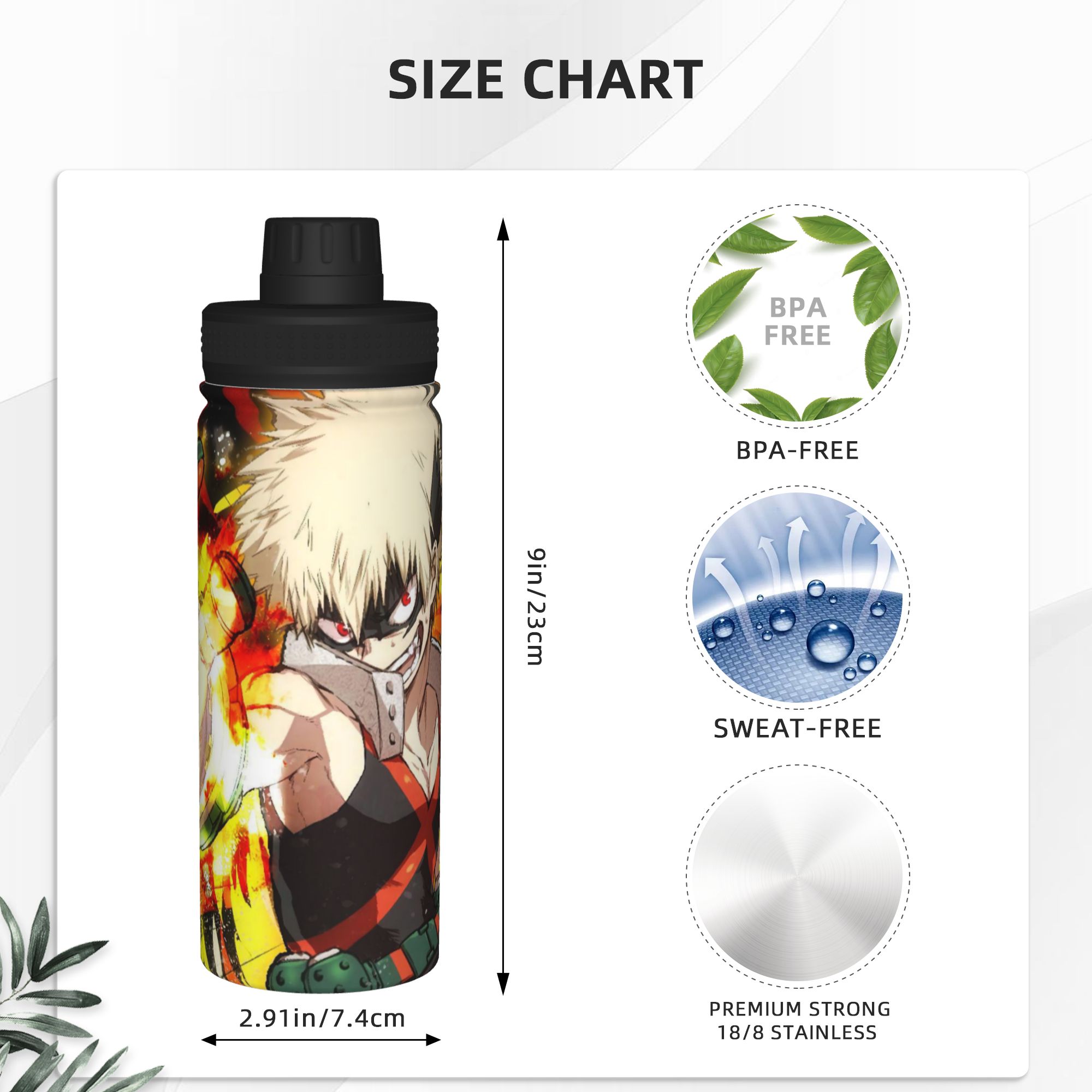 My Hero Academia Anime 18OZ Sp - Sports Water Bottle Insulated ulasan dan harga