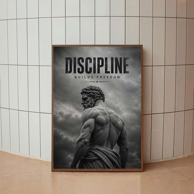 Modern Fitness Motivational Po - Sports Equipment Poster ulasan dan harga